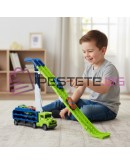 Камион с пързалка и 6 колички до 57 см